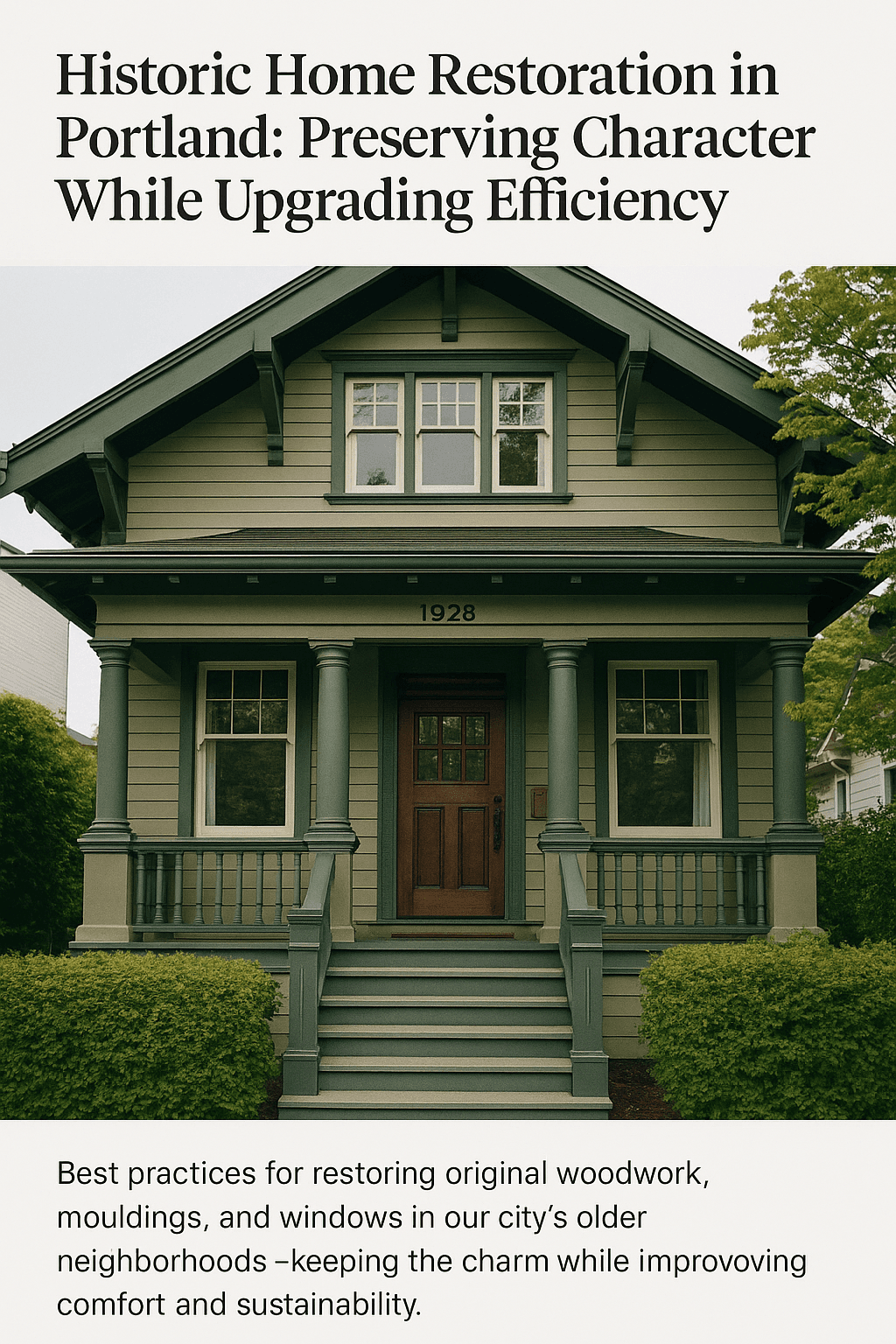 Historic Home Restoration in Portland: Preserving Character While Upgrading Efficiency